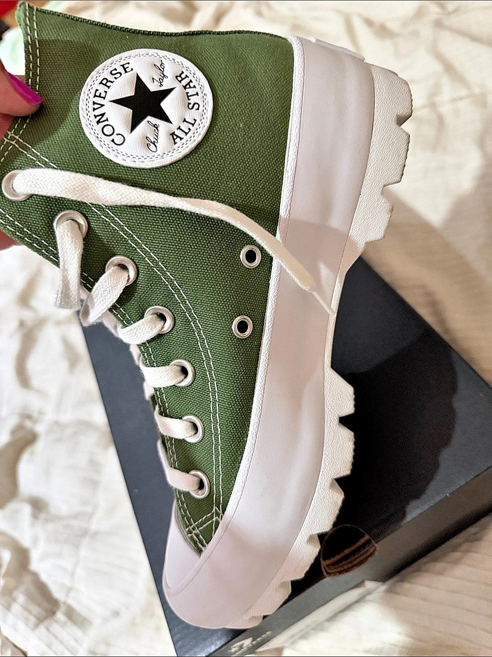 Converse Chuck Taylor All Star Lugged Hi Treeline Sneakers Green US 7 - Picture 4 of 6